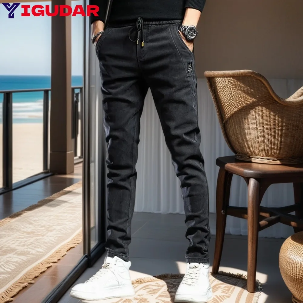 

Men Clothing Spring Summer Baggy Jeans Men demin joggers pants men Clothing Cargo pants Drawstring Slim Trousers y2k streetwear