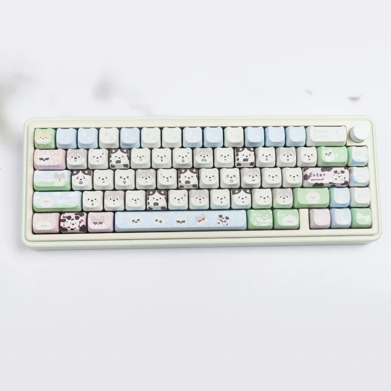 132 Keys/set Puppies MAO Profile GMK PBT Keycaps for Mechanical Keyboard  Dye Sublimation Gaming Keycap Custom Gk61