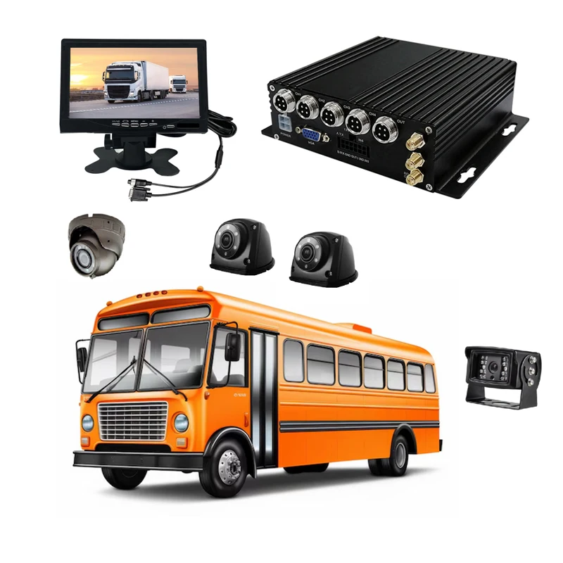 

Hot Sale 4-Channel 1080P Car Digital Video Recorder (MDVR) Black Box with GPS WIFI and SD Card for Vehicle Security Black