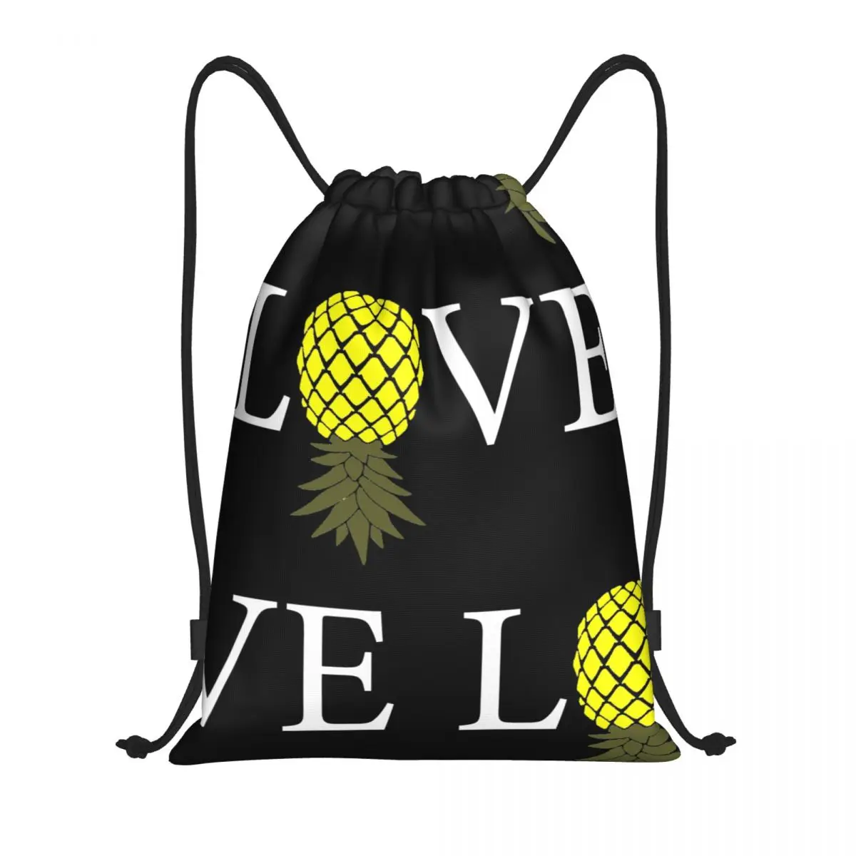 

Swingers Pineapple I LOVE Pineapple Multi-function Portable Drawstring Bags Sports Bag Book Bag For Travelling