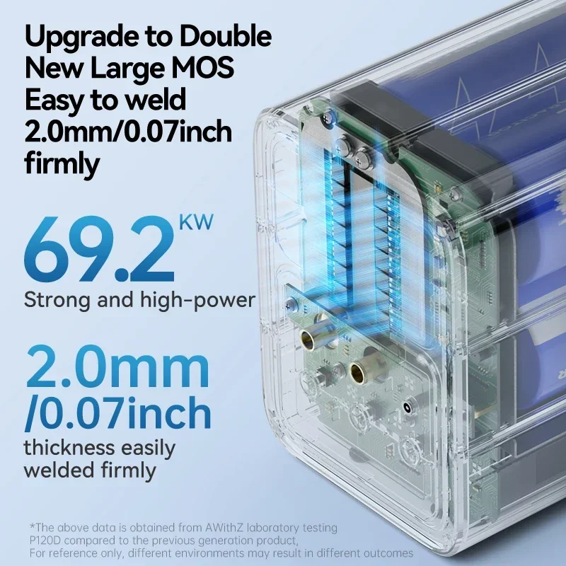 AWITHZ P90C ヘビーデューティスポット溶接機 56.8KW 電力、耐火設計、DIY/ワークショップ用の 10 倍の寿命