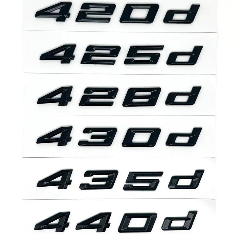 

3D ABS Car Rear Trunk Letters Sticker for BMW 4 Series F32 F33 F36 G22 G23 G26 - 420i 425i 428i 430i 435i 440i 450i Logo Badge
