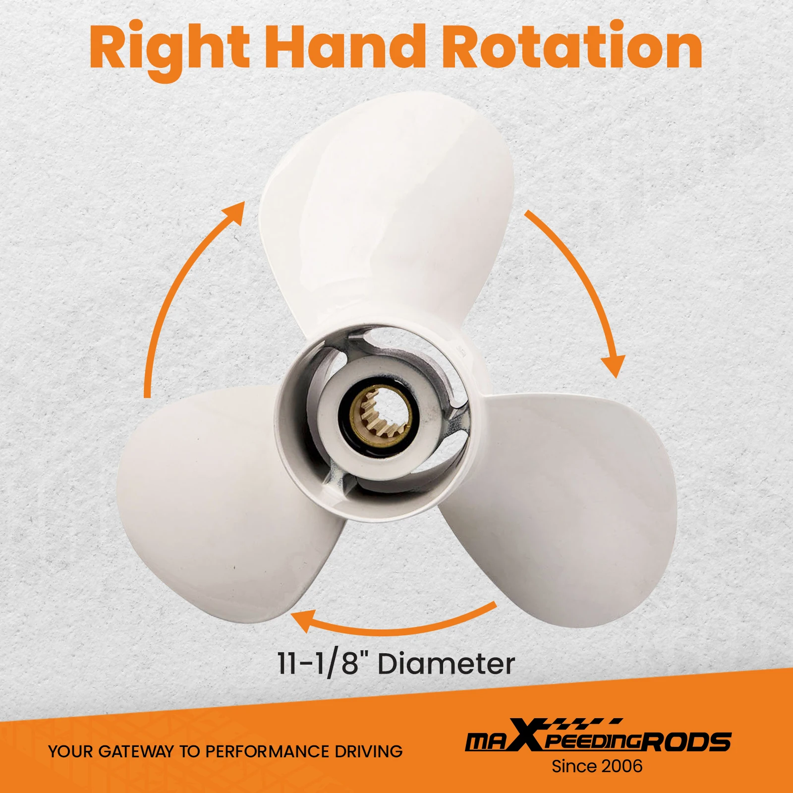 Boat Propeller for Yamaha 30hp Motor 11 1/8x13-G 3 Blade Aluminum 69W-45945-00-00 200340TLRB