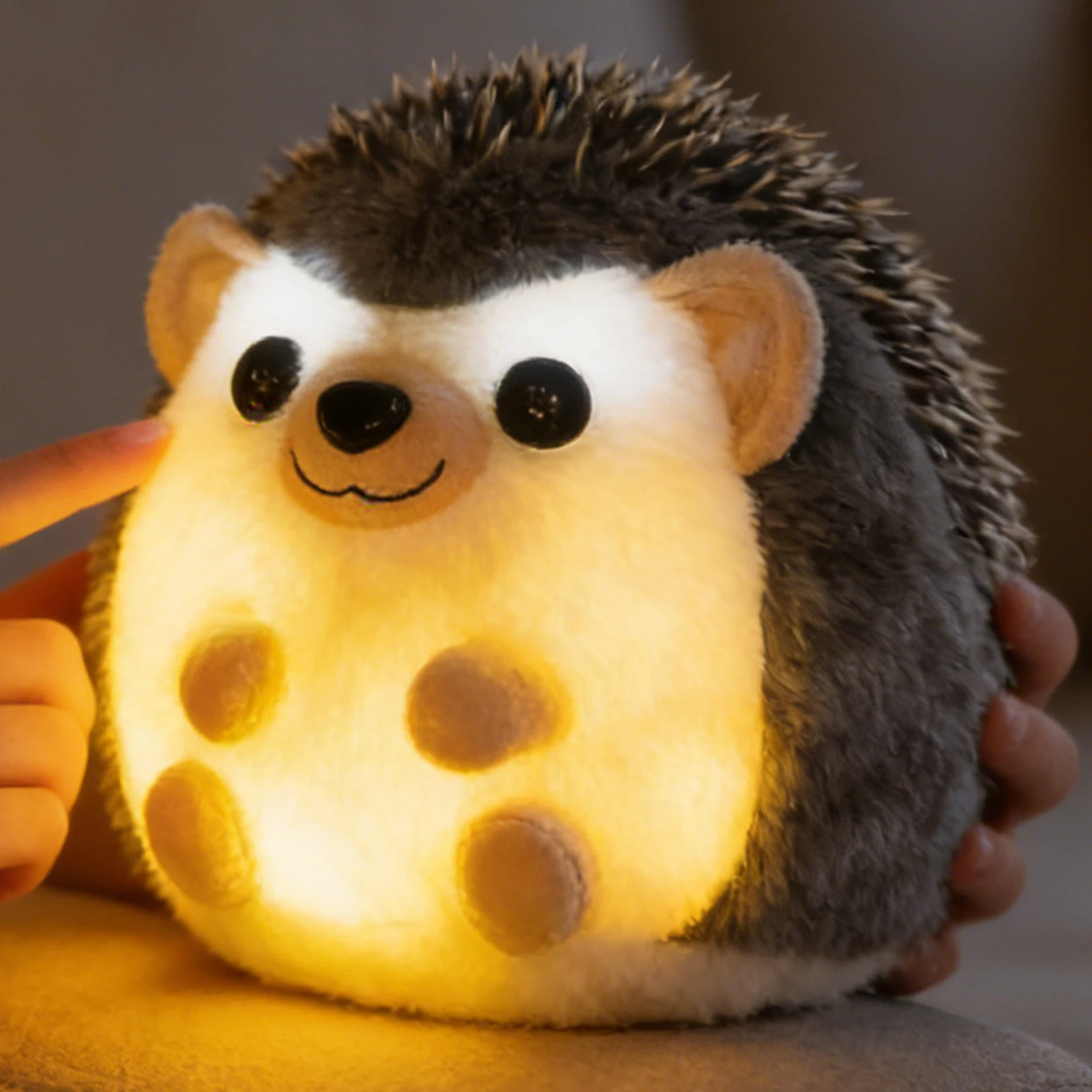 Oplichtende schattige schattige egel knuffel LED knuffeldier slapende metgezel pop voor kamerdecoratie Ideaal verjaardagscadeau