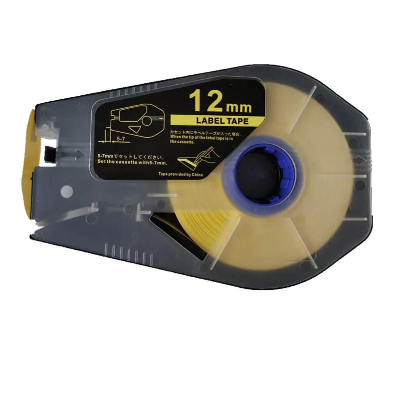 apes Label Cassette TM-1112Y(12mm+Yellow)For Ribbon Printer Cable ID Printer mk2500,mk1500,mk2100,m-1pro IV,mk2600,2500