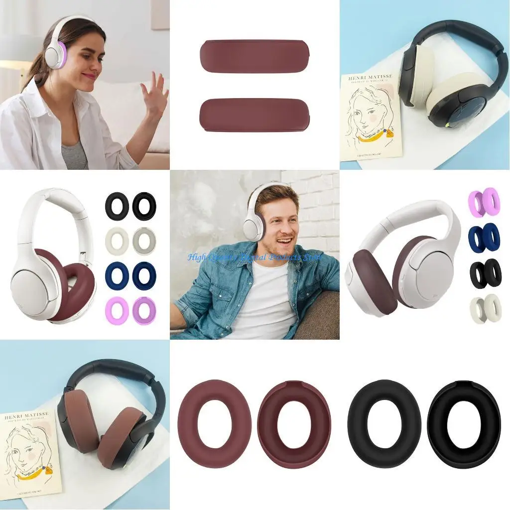 

U2JE Breathable Silicone EarPads Earpads Cover Sleeve for HT2 Headsets