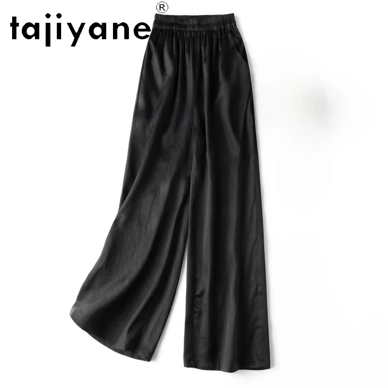 

TAJIYANE 26MM 93% Mulberry Silk Pants Woman Black Baggy Pants Xiangyun Sha Wide Leg Trousers Summer Clothes Women 2026 Pantalons