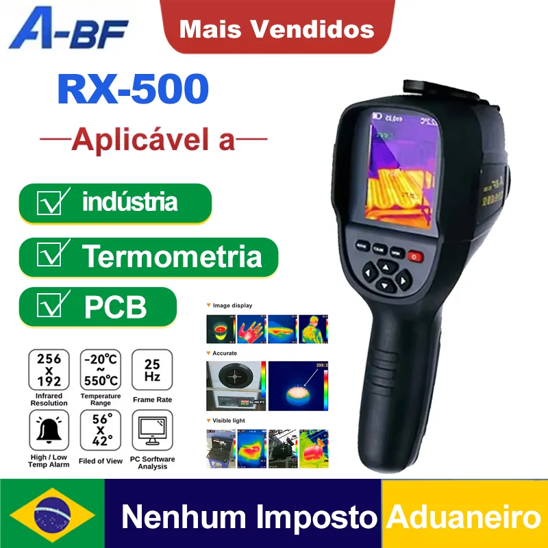 A-BF Infrared Thermal Imager RX-500 HD Digital Display PCB Circuit Floor Heating Pipe Test Precise Handheld Thermal Image Camera