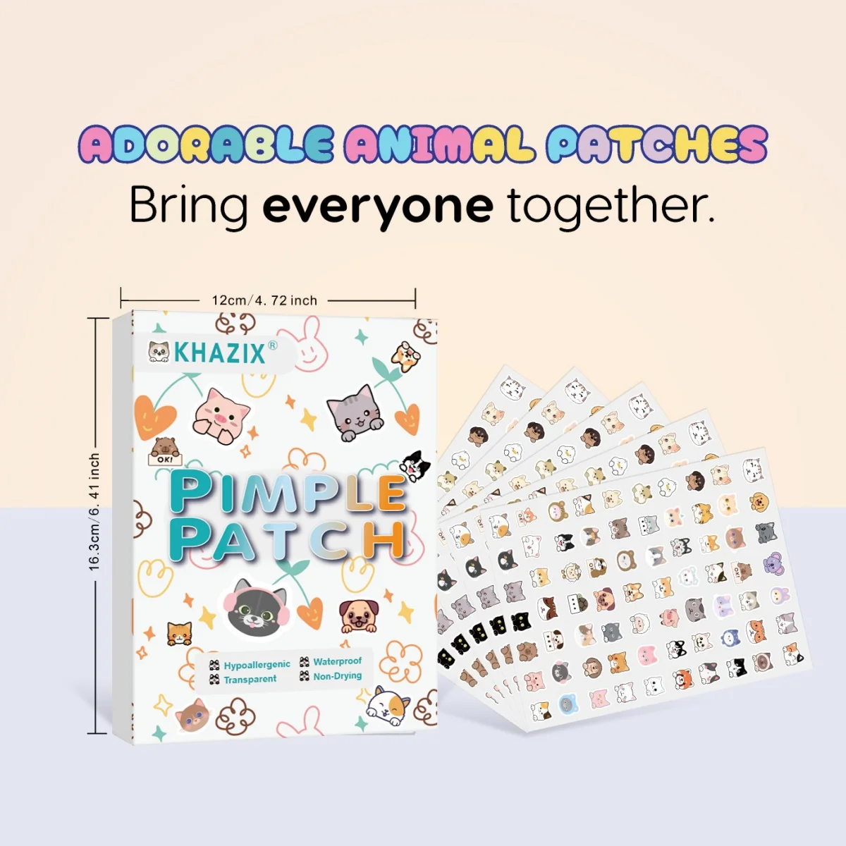 70 قطعة من رقعة حب الشباب الكرتونية، رقعة حب الشباب كونسيلر الوجه اللطيفة على شكل قطة، آمنة وغير سامة ولطيفة وغير مزعجة. #5