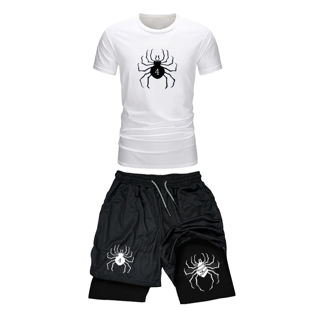 Spider Printed T Shirt Hunter X Hunter Compression 2-in-1 Double-deck Shorts Summer Casual Quick Dry Shorts Sports Streetwear