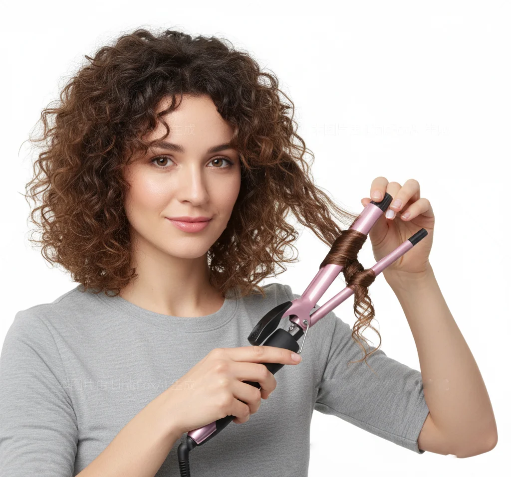 

Thin Curling Iron, 3/8 Inch Small Curling Iron Wand for Short & Long Hair, Small Ceramic Barrel with 2 Temperature for Tight Cur