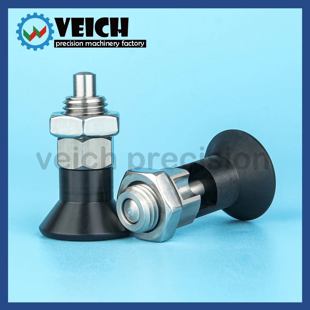 VCN254 M6/8/10/12/16/20mm Stainless Steel Knob Index Plungers Return Type/Self-locking Locating Pins/Bolt With/Without Nuts - view 5