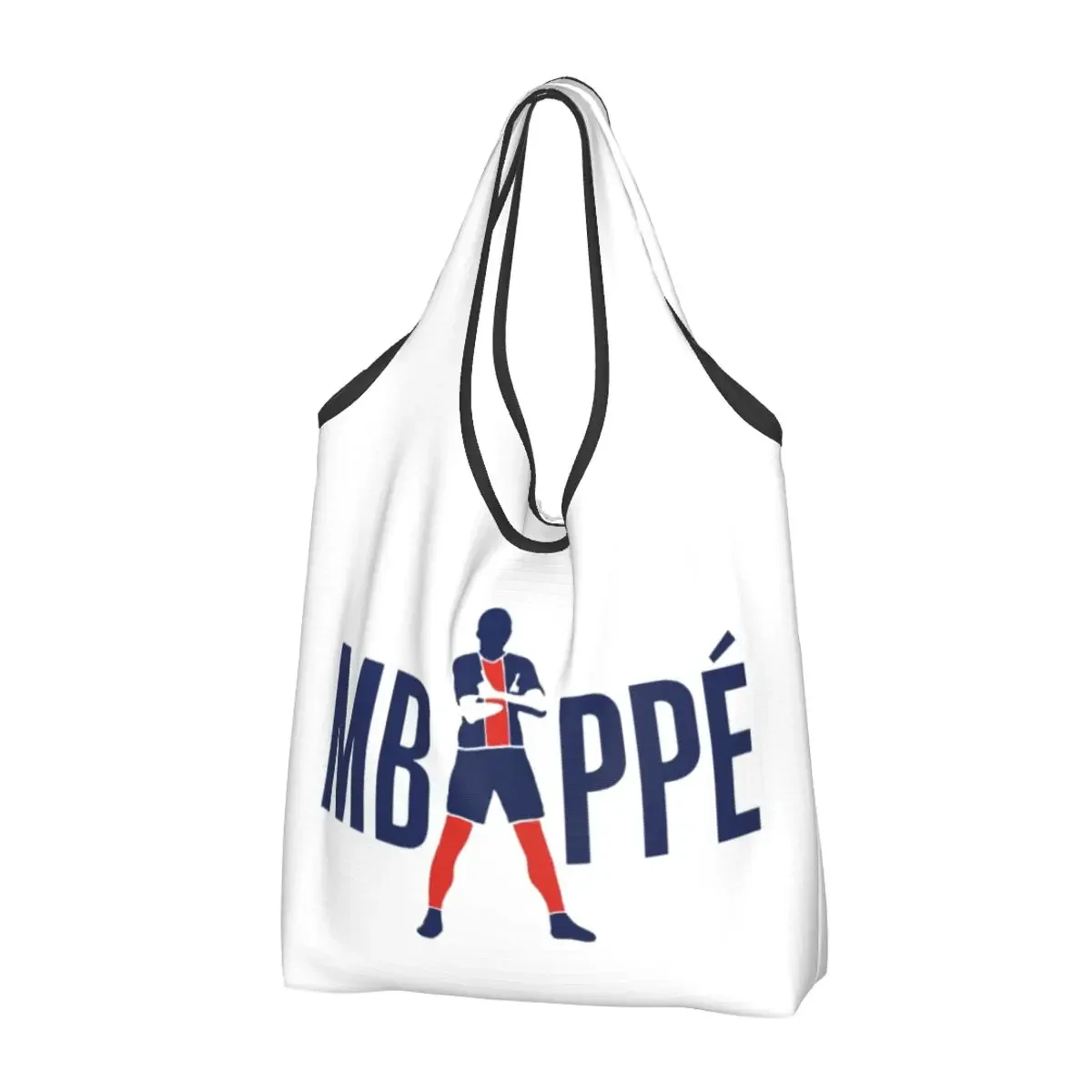 Recycling KM Mbappes Football Soccer Shopping Bag Women Tote  Portable Groceries Shopper s