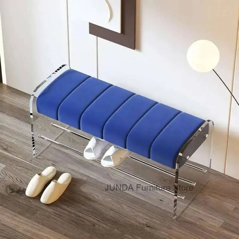 Stools Acrylic Storage Light Luxury Nordic Living Room Furniture Creative Home Bench Ottomans Modern Entry Shoe Changing Stool L