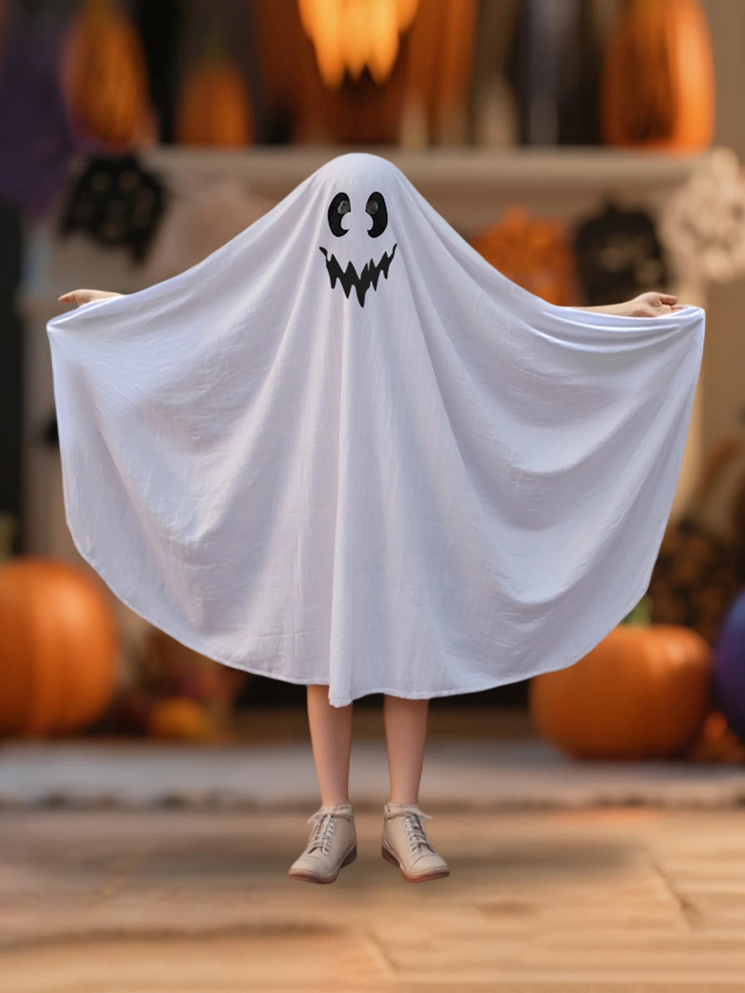 

Children s Halloween Costume Scary Ghost Cloak with Faceless Mask for Cosplay Party Stage Performance