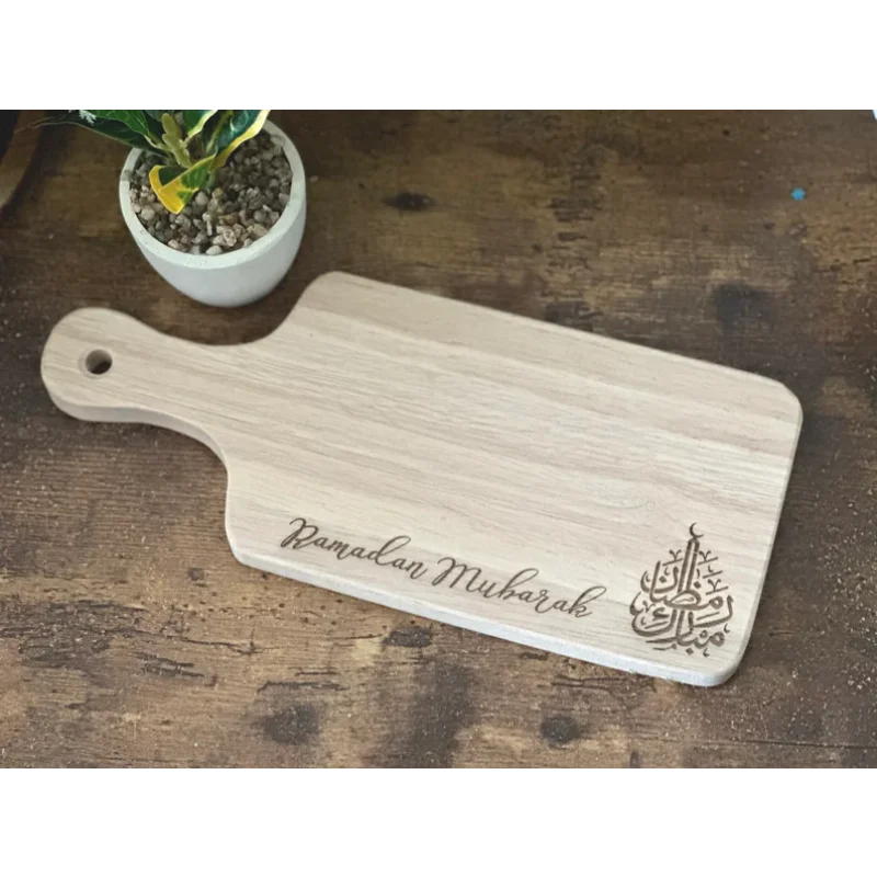 

2025 Ramadan Cheese Cutting Board Eid Ramadan Gift Home Kitchen Decor Item Ornament Mubarak Kareem Muslim Islam Supplies Favor