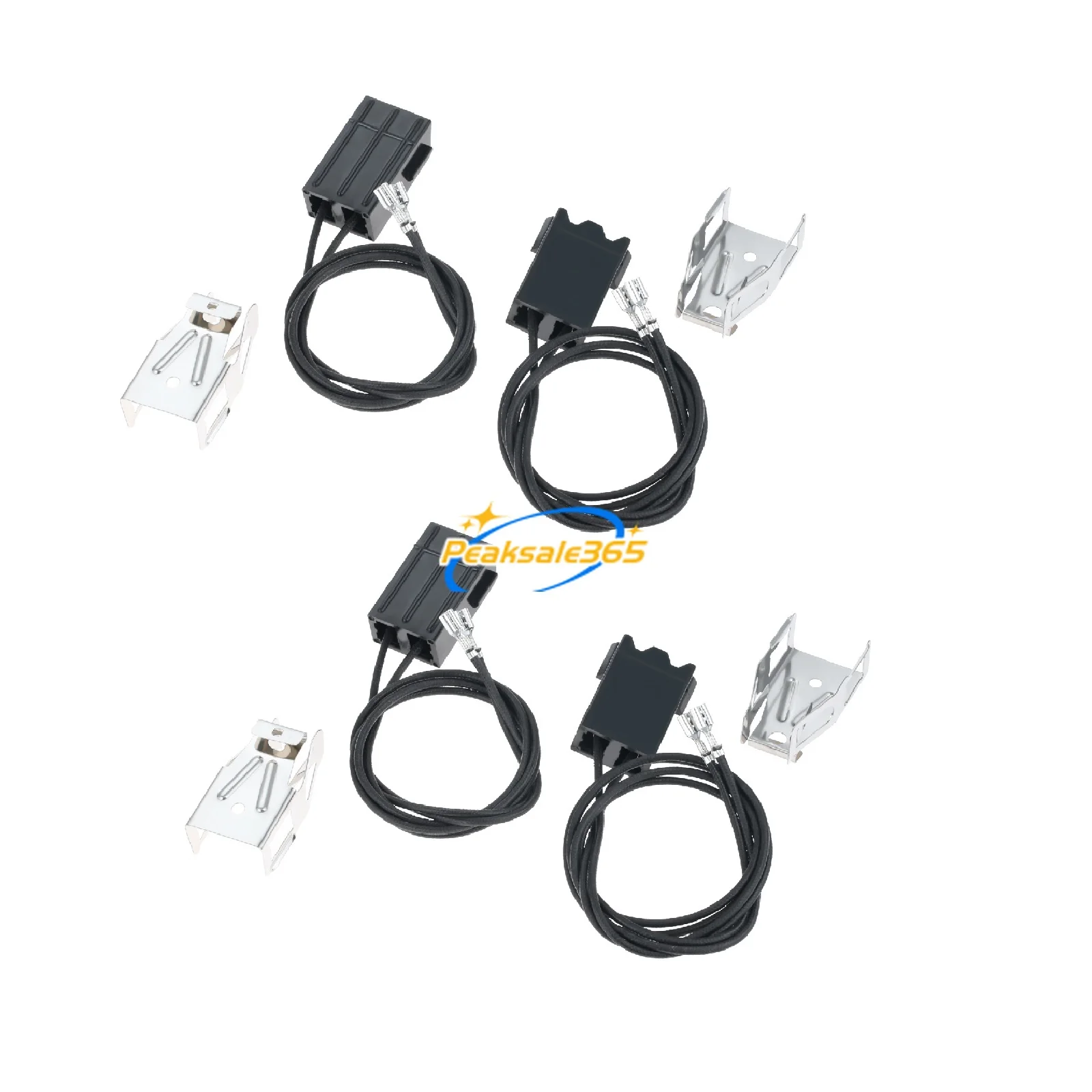 4pcs WB2X8228 Element Receptacle and Wire Set fit for GE Hotpoint Kenmore Electric Stove Burners AP2013499 WB62X5401 WB62X5405