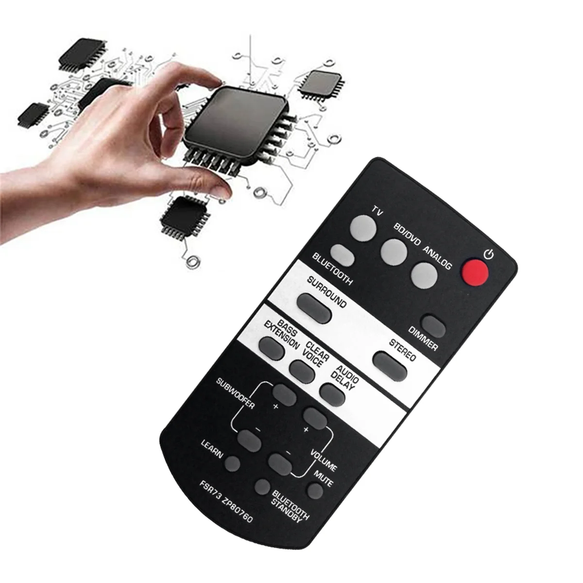 A57G-FSR73 ZP80760 Replace Remote for Yamaha Sound Bar ATS-1050 ATS-1050-R YAS-105 ATS-1050BL SRT-700 ATS1050 ATS1050R YAS105