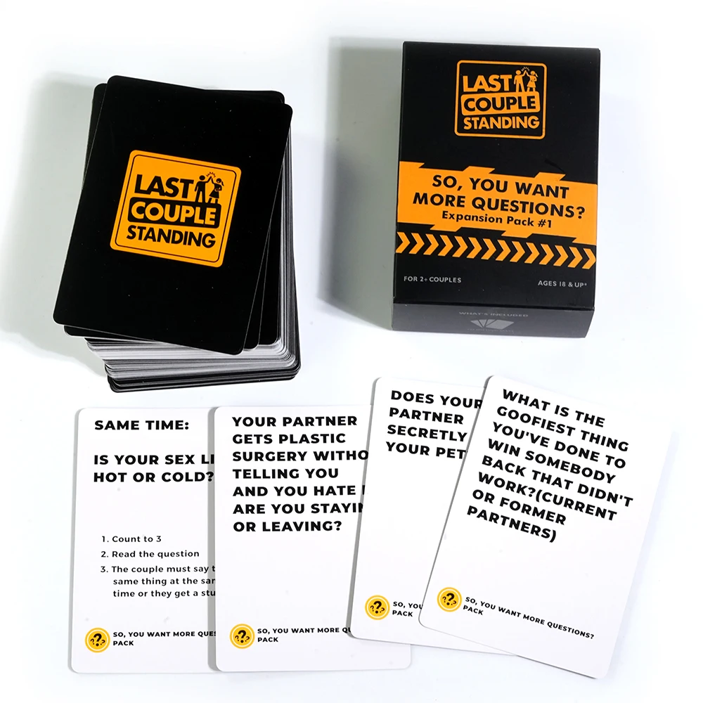 Last Couple Standing Expansion Pack 1 So You Want More Questions Pack Card Game Couple Party Game A Night of Fun and Energetic