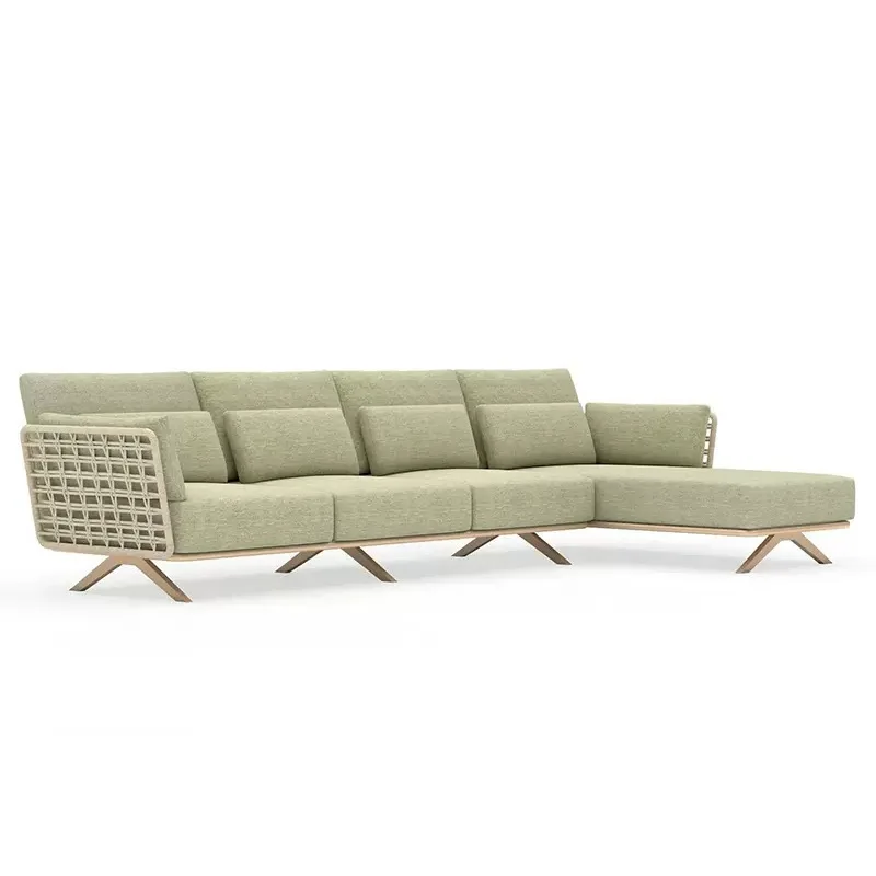 Modern outdoor leisure sofa cross-border Nordic rattan furniture courtyard garden villa outdoor waterproof sunscreen