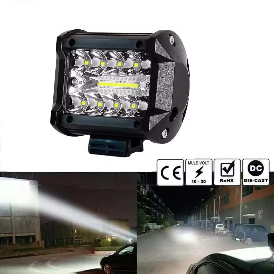 كارولين 1-2 قطعة LED قطاع أضواء كاشفة للطرق الوعرة مزيج LED قطاع ضوء العمل 6000K ضوء القيادة الأبيض
