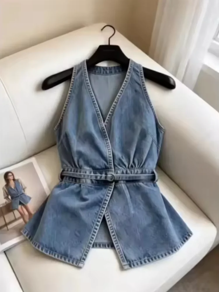 New Korean Denim Vest Women's - Corset Waist Cinch review and price