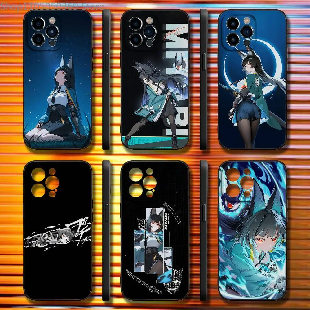 

Miyabi Hoshimi ZZZ Phone Case For iPhone 17,16,15,14,13,12,11,Pro,Max,Plus,X,XS,SE4,E,Mini,Soft Black Case