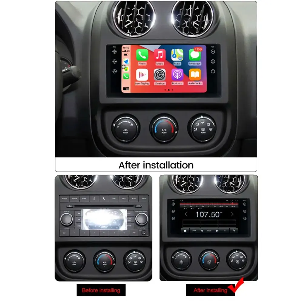 Auto Android Auto Per Jeep Cherokee Compass Commander Wrangler 300C Calibro Liberty 2008 - 2011 Radio Stereo Multimediale