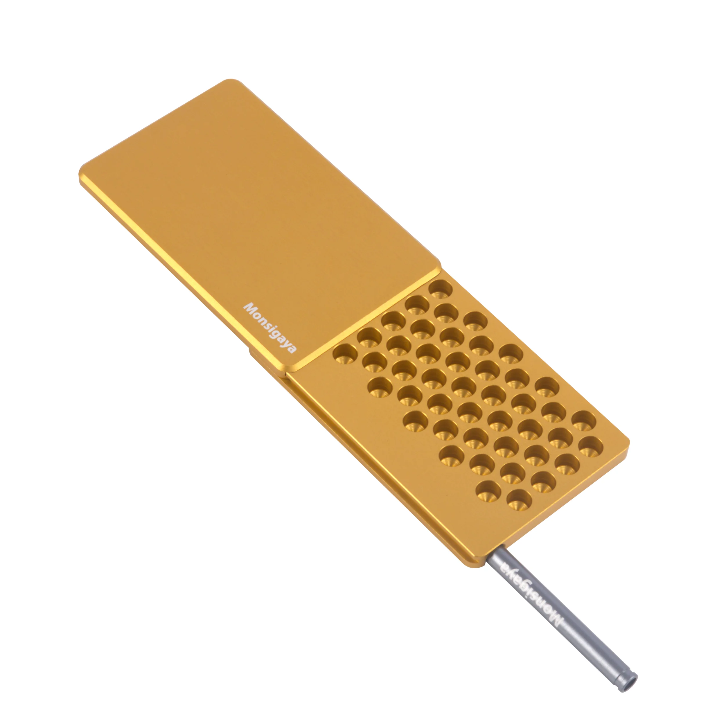 صندوق السعوط المعدني المكون من 45 حجرة مع محفظة طقم السعوط المصنوعة من سبائك معدنية مدمجة #2