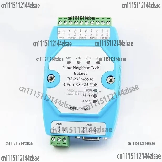 Isolated bidirectional 4 port four port RS485 hub hub repeater distributor UT5204 YN-5204