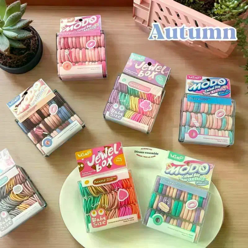 40/100 pz/arco Ragazze Caramelle Colorate Morbide Elastici Studente Bella Fasce Per Capelli Cravatta Coda di Cavallo Titolare Accessori