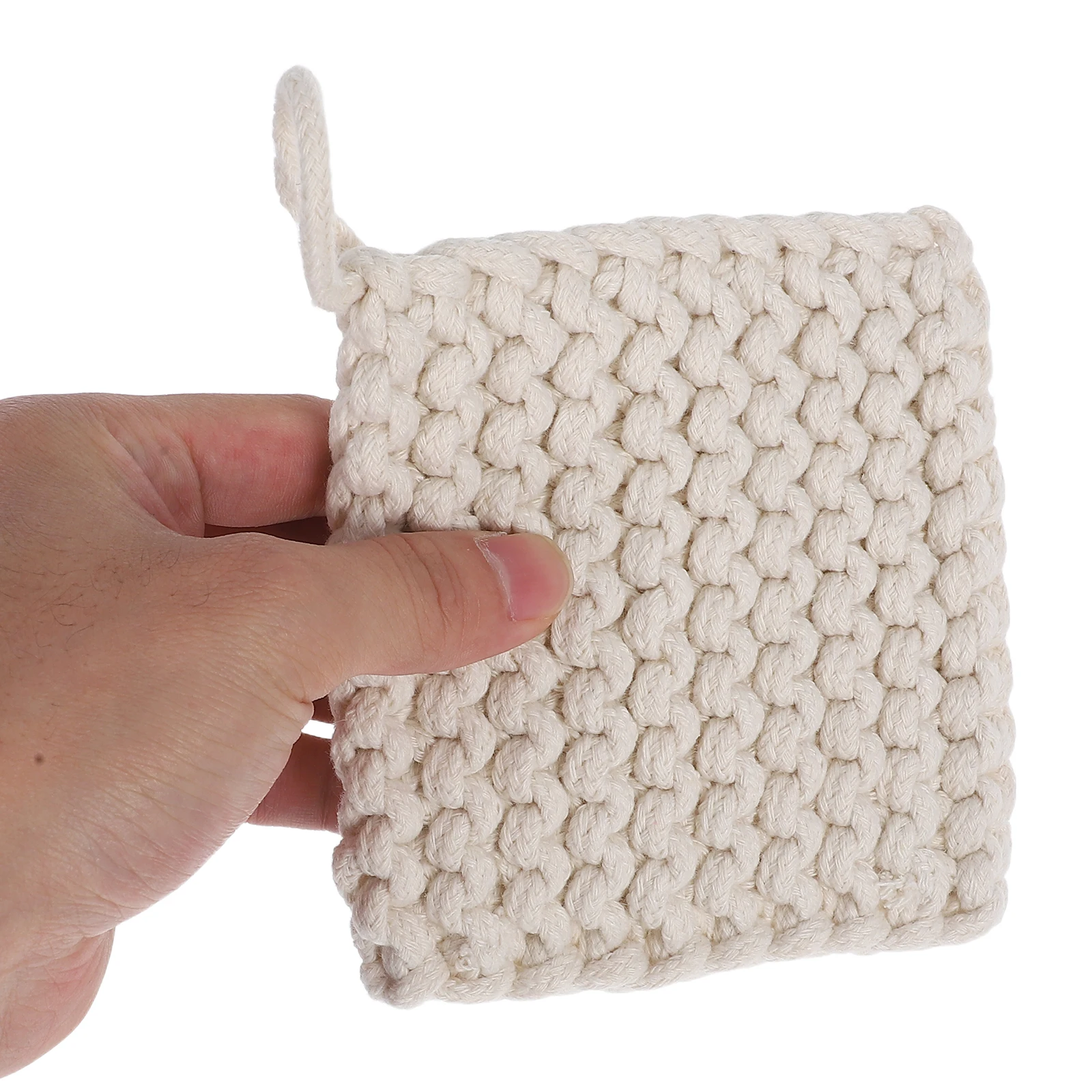 

Woven Cotton Mat Thick Pot Holder Cup Coaster Kitchen Tabletop Protector Easy Wash Dry Clean Furniture