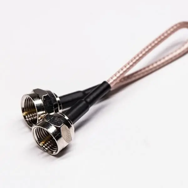 RG6 Coaxial Cable Wire, F Male to F Male Connector, Nickel Plated, for Internet Modem Router Satellite TV Antenna