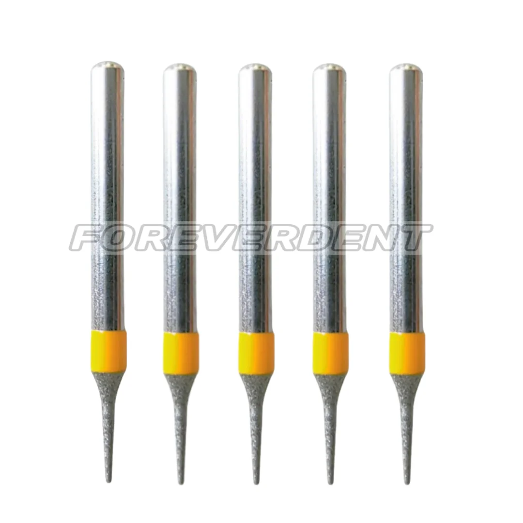 100pcs Dental Tapper Flat Extra Fine Diamond Burs Interproximal Enamel Reduction IPR TF-48EF Veneer Gap