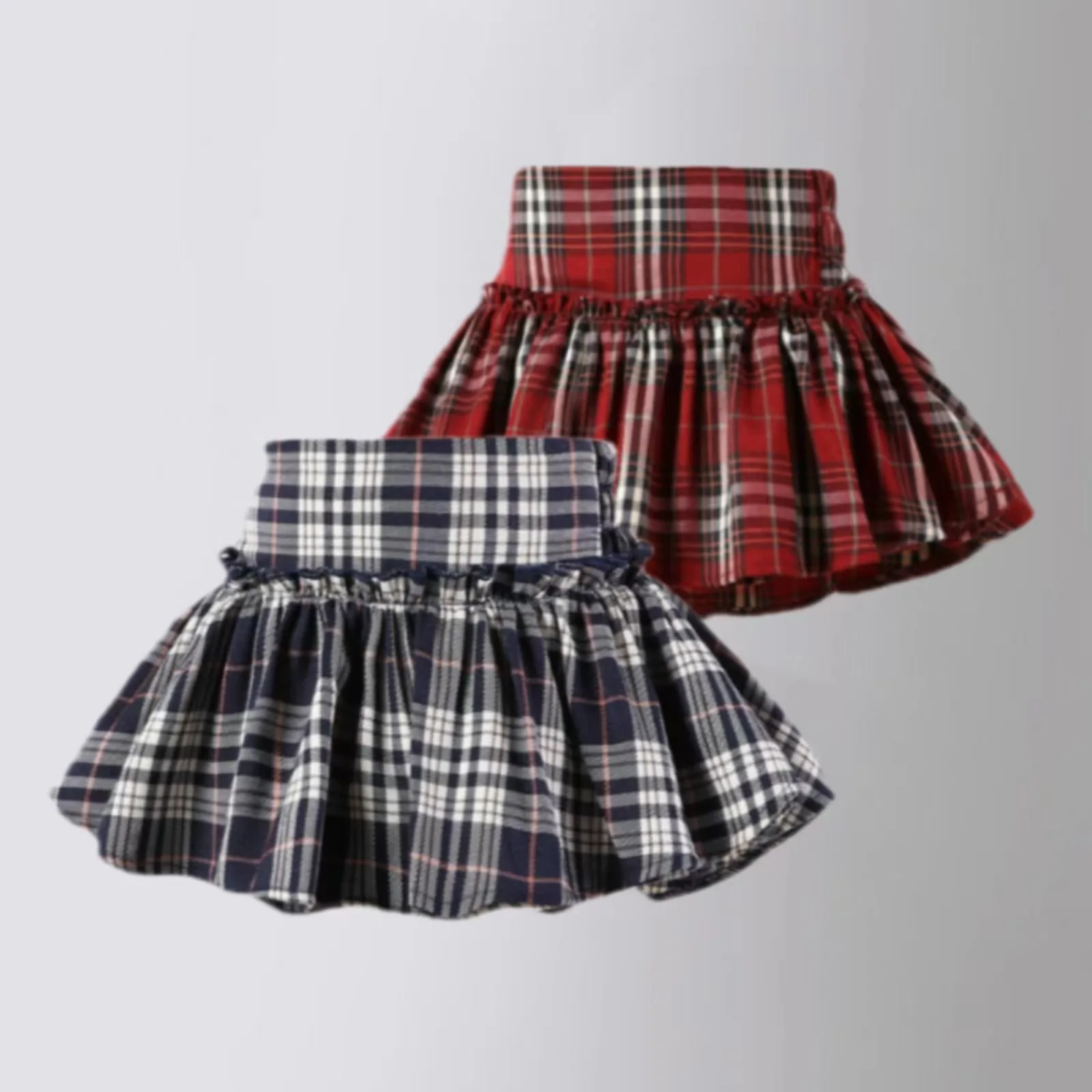 

Teenage School Girls Plaid Skirt Summer College Style High Waist Thin All-match Dance A-line Short Skirt for Kids 6 8 10 12 Year