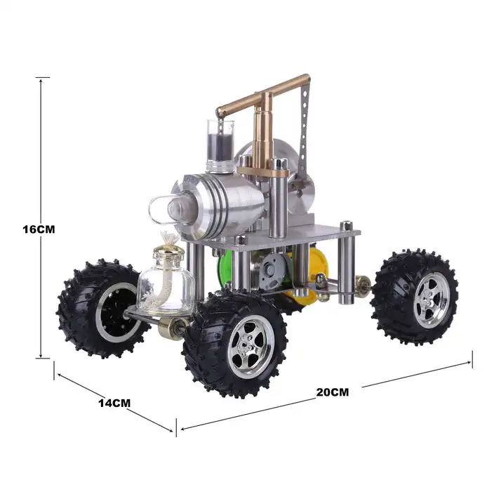 Modèle de Voiture à Air Chaud à Intervalles Simples, Moteur Stirling, Jouet