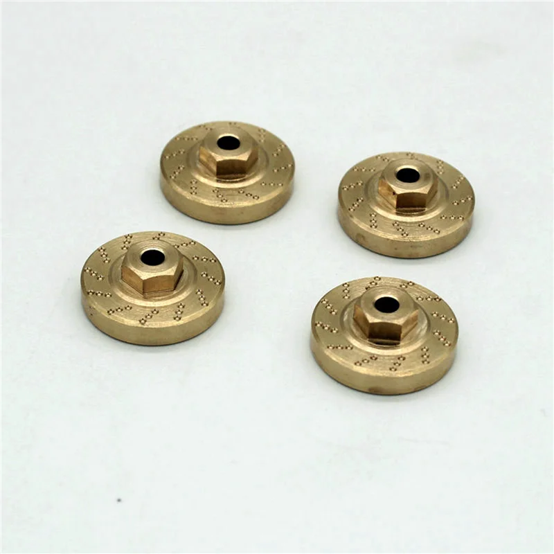 FORW-40Pcs Heavy Duty Brass Wheel Hex Adapter Balance Weight For AXIAL SCX24 90081 Upgrades 1/24 RC Crawler Car Parts