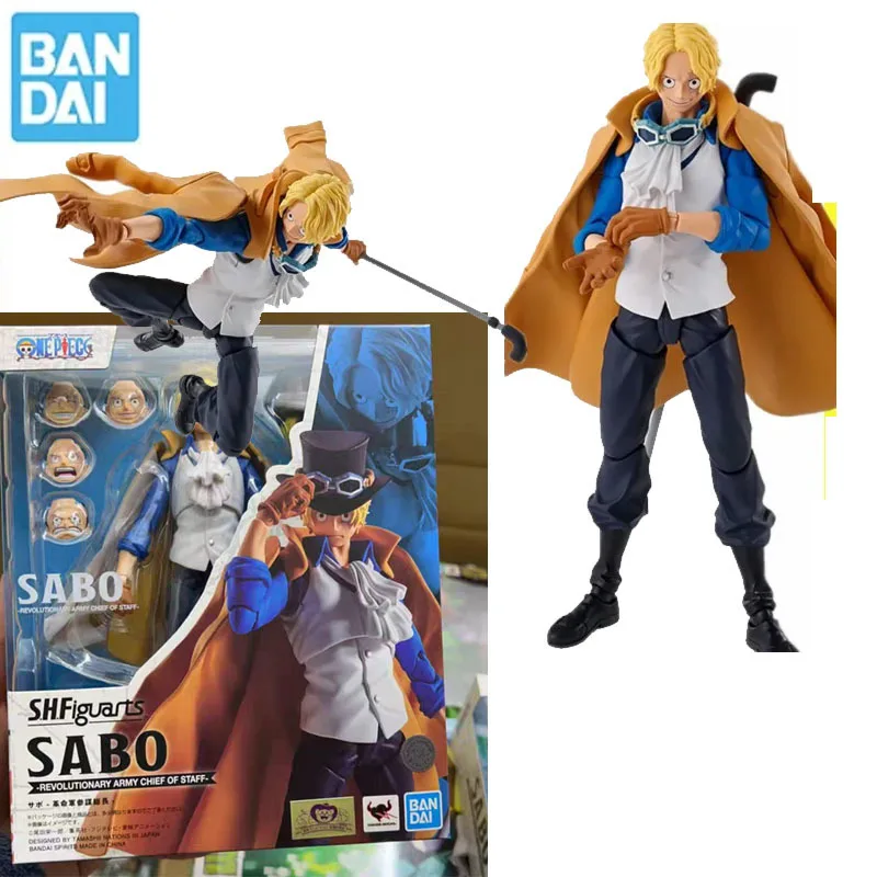 

BANDAI Original S.H.Figuarts One Piece Sabo Joints Movable Anime Action Figures Toys for Kids Gifts