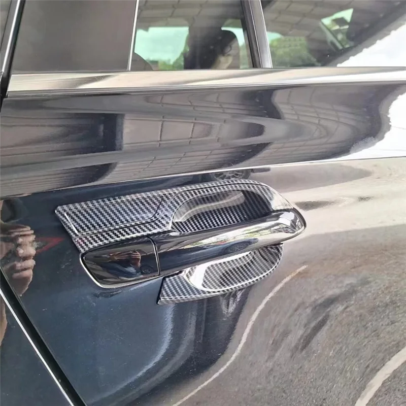 

Внешняя дверная ручка автомобиля, накладка на чашу для Isuzu MU-X MUX 2022 2023, аксессуары из углеродного волокна