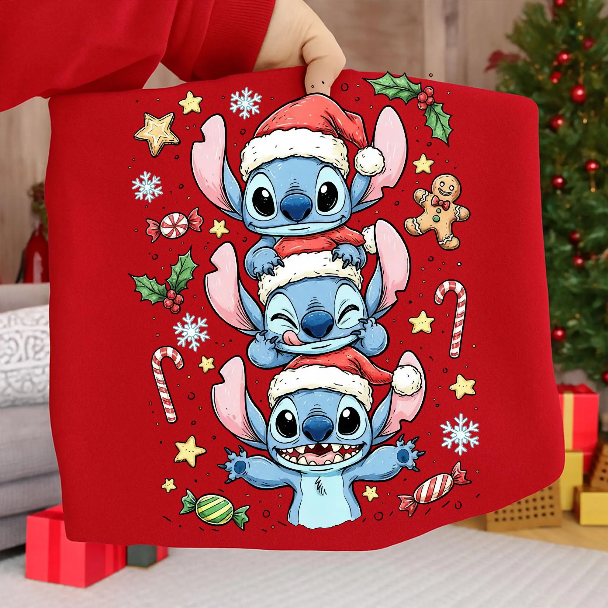 Retro Blue Monster Cartoon Character Png, Grunge Christmas Alien Cartoon Movie Png, Holiday Shirt Png, Merry Stitchmas Png