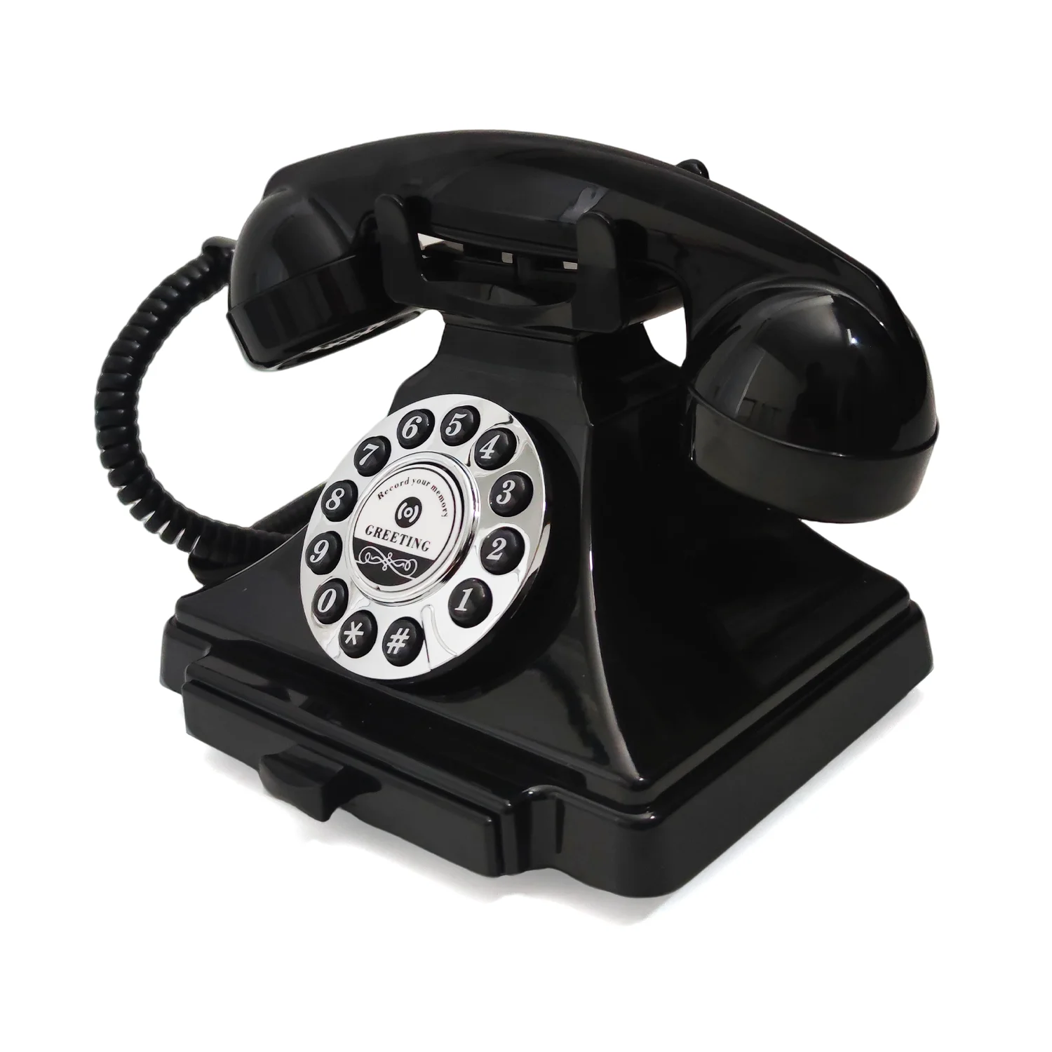 Bruiloft Telefoon Audio Retro Gastenboek Roterende Stijl Antieke Telefoonopname Gastenboek Bericht Voice Recorder Voor Bruiloftsfeest
