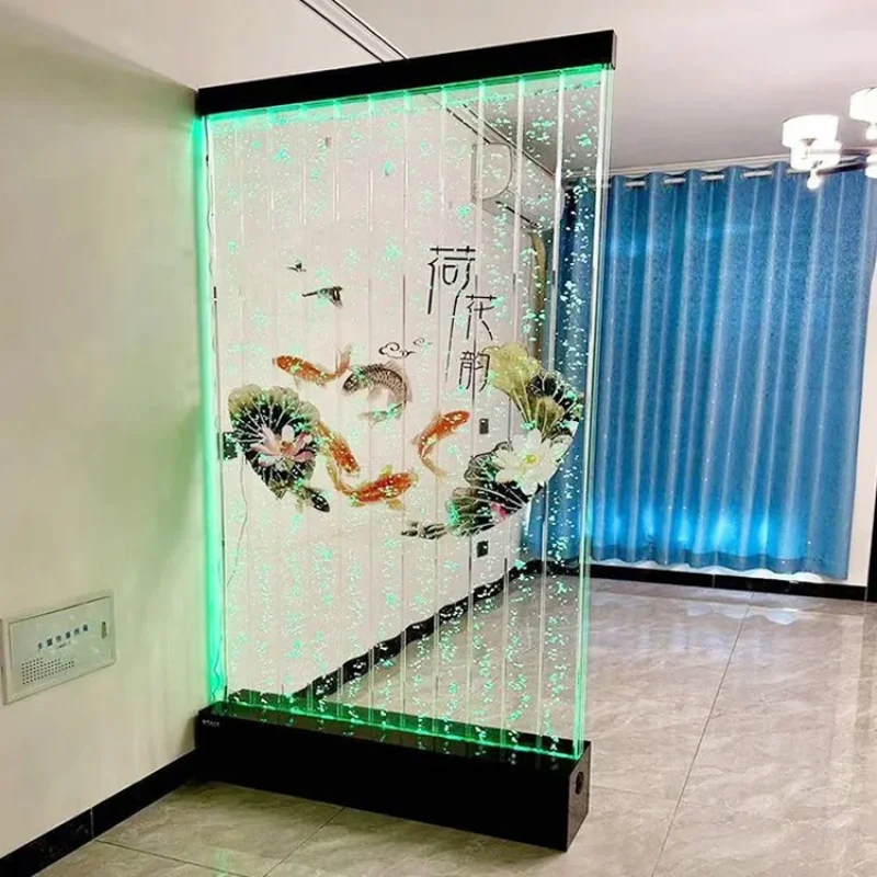custom.Modern Indoor LED Acrylic Bubble Wall Panel Screen Colorful Light Decoration with Printed Pattern Background Room
