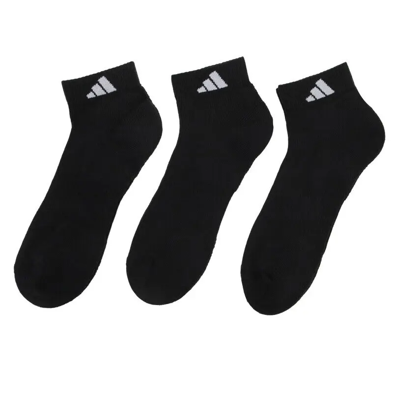 

Adidas Unisex Low - носки до щиколотки. Черный с белым логотипом, практичная упаковка из трех штук, идеально подходит для занятий спортом и повседневного использования