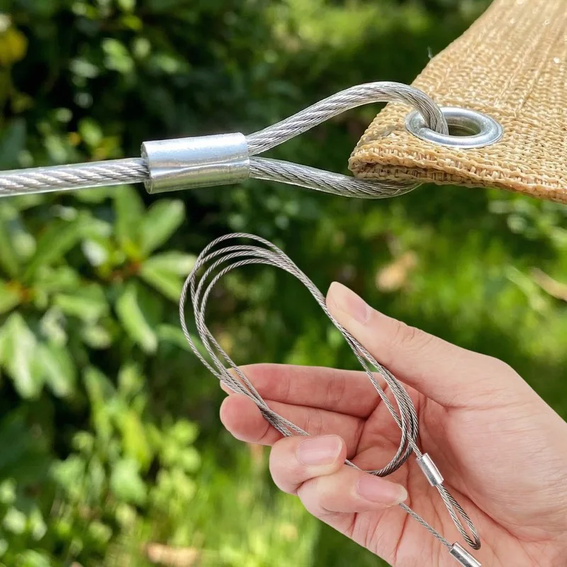 Stainless Steel Wire Rope Heavy Duty Garden Wire Cable Balcony Railing Farm Fence Tent Canopy Wire Rope Backyard Zipline Cable