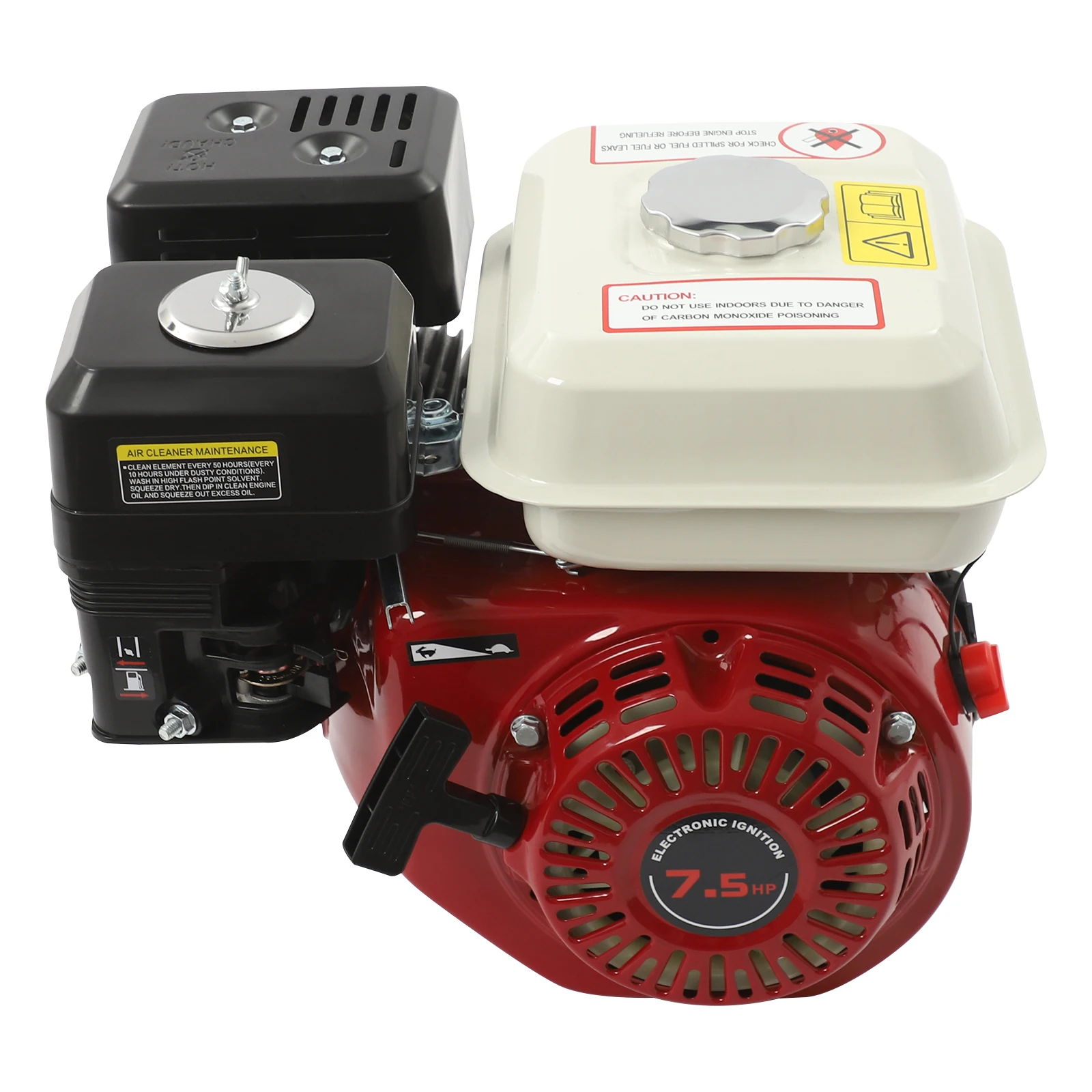 Image of 5,1 kW 7,5 PS Luftgekühlter 4-Takt-Benzinmotor, 212 cm³ 12,9 cu in Seilzugstartmotor für Pumpen & Generatoren, Ölsensor mit 19 mm 0,748 Zoll Kurbelwelle