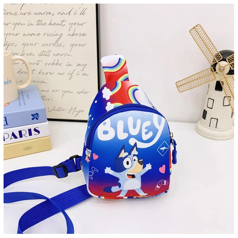 Bluey Shoulder Bag Bingo Chest Pack Anime Backpack Cartoon Coin Purses Model Preschool Snack Pack Kids Toys Children's Gifts