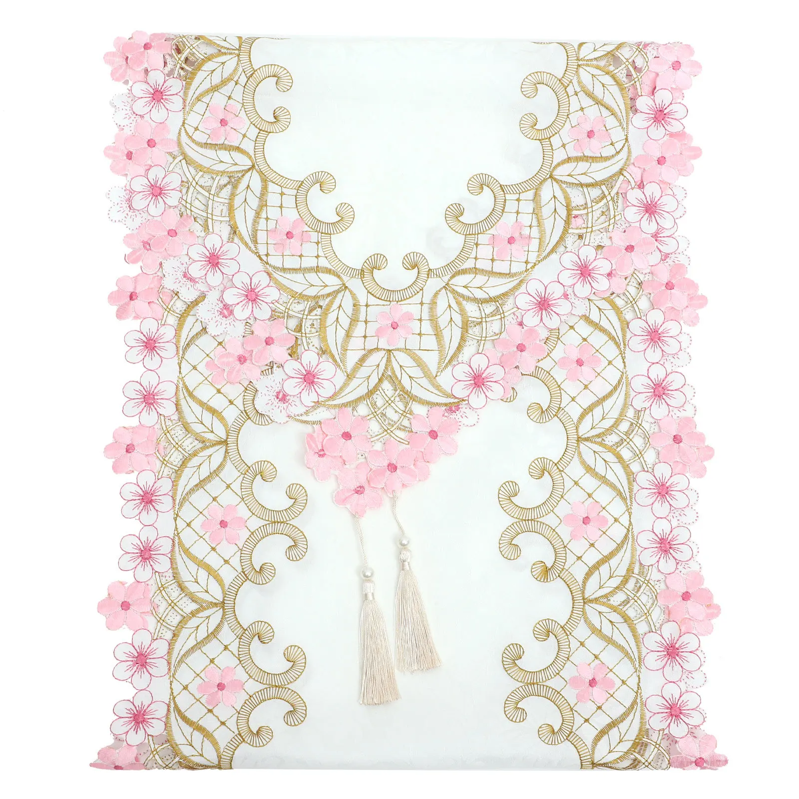 

Floral Embroidered For Runner Spring Dining Table Spring Decor Small Table Runners Home Decorations