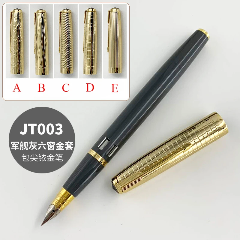 Wingsung 601A Double Ball Vacuum Piston Fountain Pen Big Size Iridium Gold F 0.5mm Nib Ink Pen Business Pen High-end Stationery