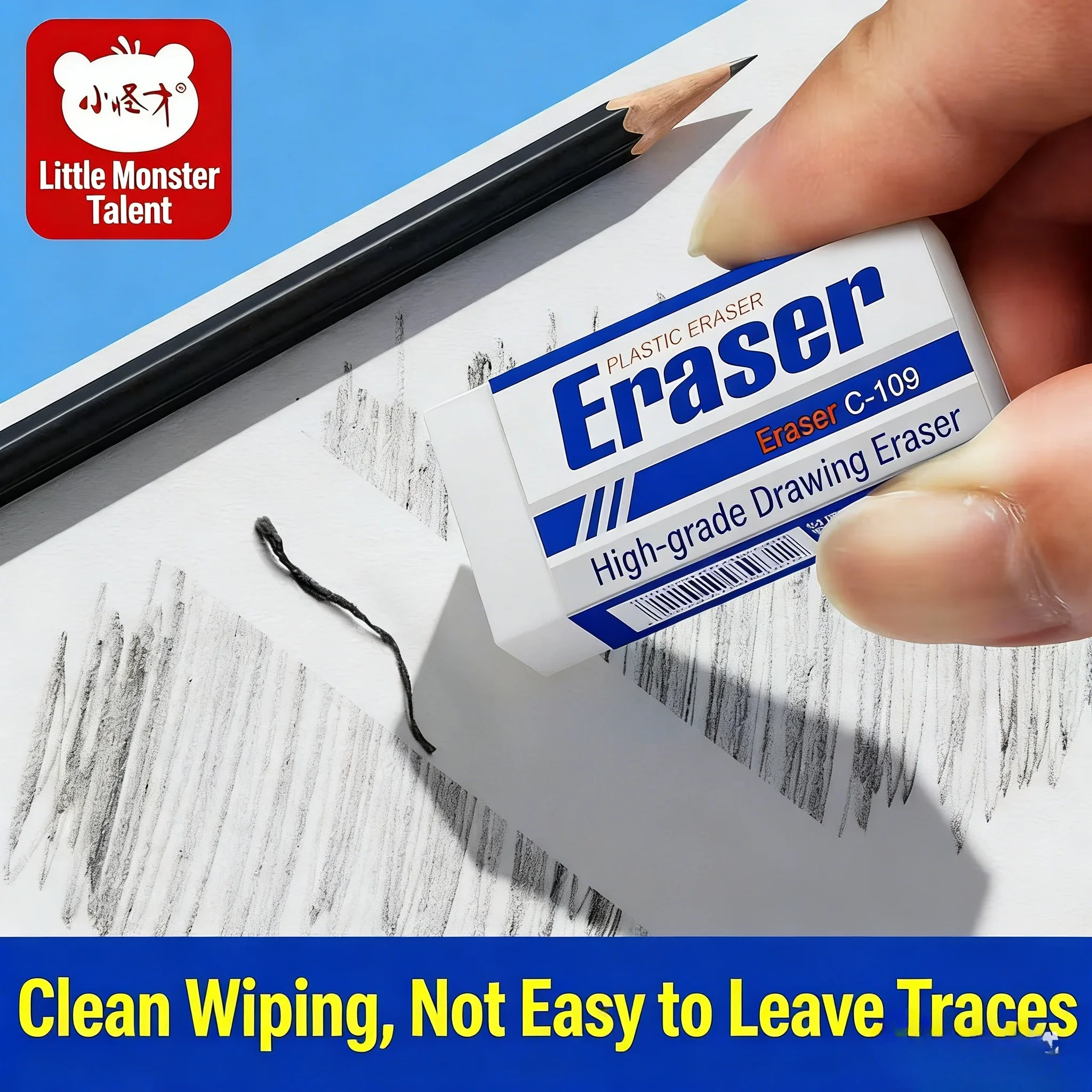 Xiao Guai Cai C-109 C-209 C-409 Eraser Soft Clean Correction Rubber for Art Sketch Office School Student Supplies