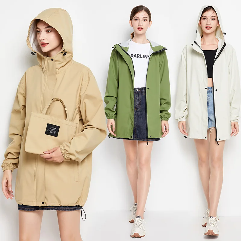 Fashion short top windproof raincoat trench coat golf jacket jacket thickened fabric